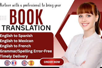 do accurate ebook translation writing from spanish to english, mexican spanish