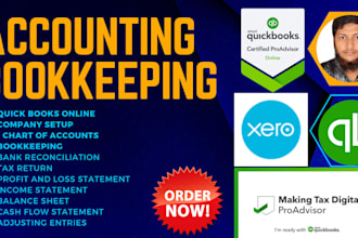do bookkeeping for small businesses in quickbooks, xero, wave