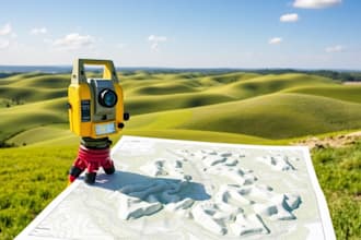 make topographic survey, land surveying map, contours map, from point topo data