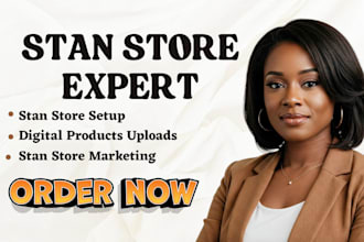 do stan store setup digital products upload, stan store marketing