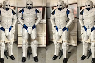 3d cosplay creation full costume anime armor 3d helmet mask design 3d printing