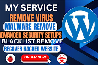 fix hacked wordpress site, remove malware or virus, and secure your website