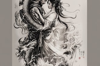 draw amazing japanese oriental tatto