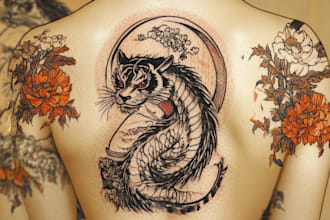 make a japanese tattoo designs from your imagination