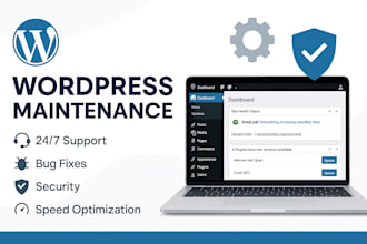 provide wordpress maintenance, website management, support, and security help
