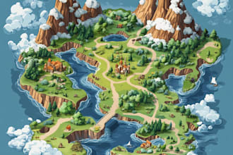 design vector or isometric map illustration