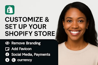 fix, customize your shopify store, add favicon, payment gateway, social links