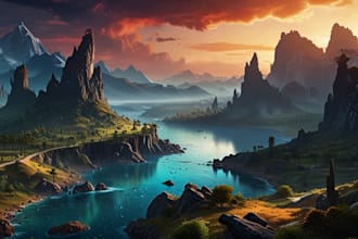 make stunning fantasy landscapes, fast