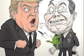 draw satire, editorial or political cartoons for you