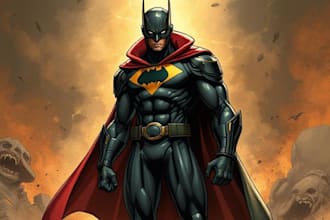 draw a superhero or character concept art in my style