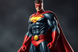 draw superhero character for you