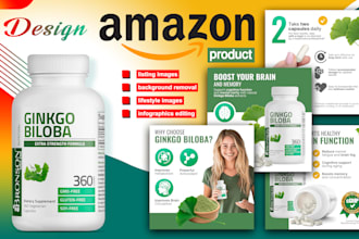 create amazon product listing images and do infographic photo editing