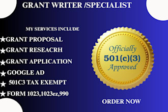 do grant research, grant proposal writing, business plan nonprofit grant writing