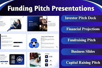 design corporate financial projections investor pitch deck for fundraising