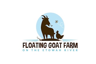 design premium new small goat farm logo