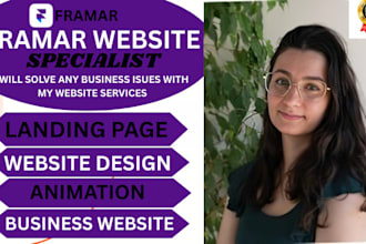 design, build, create responsible framer landing page and develop framer website