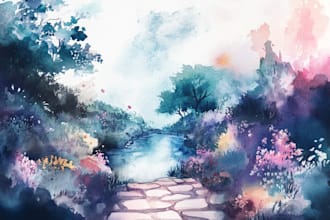 illustrate your book by watercolor