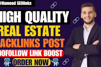 write and publish real estate guest posts on top real estate blogs for backlinks