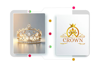 do luxury crown, jewelry, lawyer minimalist logo design