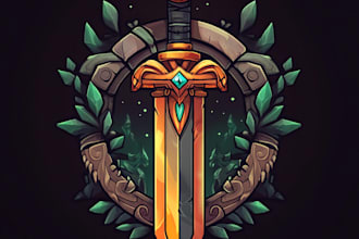 design a fantasy game logo and branding