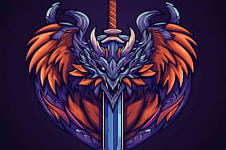 make a fantasy game logo and branding