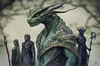 design dnd fantasy character, pfp creatures and monster concept art