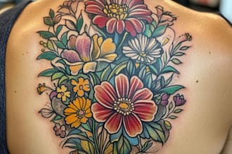 create any design in old school tattoo style