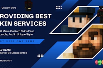create a custom minecraft skin fast unique and cheap