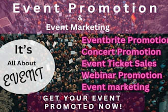 event promotion, ticket sales, eventbrite, concert promotion, webinar marketing