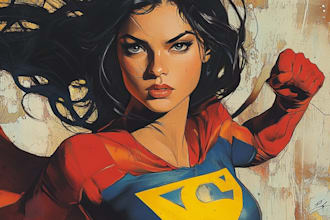draw comic book illustration graphic novel comic strip superhero comic artist