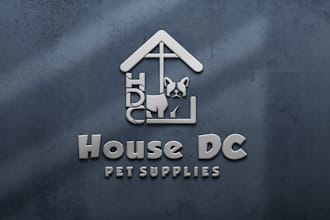 create animal cat dog pet care veterinary logo
