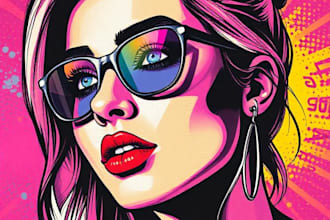 draw an awesome wpap pop art portrait style