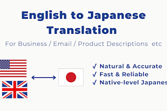 provide natural japanese translation for your documents