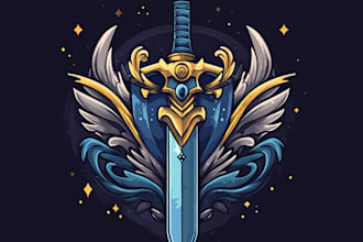 make design medieval fantasy game, rpg, mmo game logo