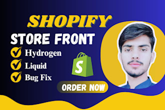 be your shopify storefront designer with shopify hydrogen, shopify liquid custom