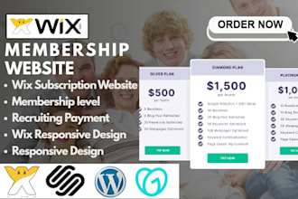 build wix membership website wix boking wix online course wix website redesign