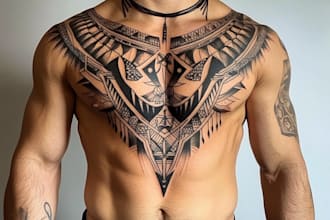 design a symmetrical cyber sigilism, agrogoth, tribal tattoo