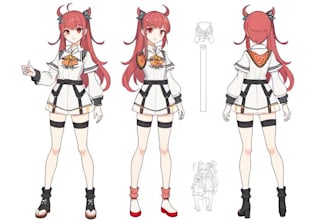 draw character reference sheet original design concept art