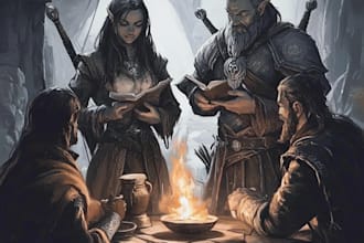 draw fantasy dnd art, monster character, sheet