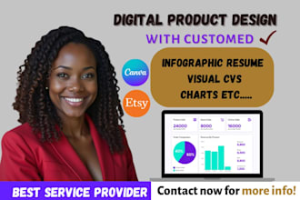 design infographic resumes, charts, visual cvs using canva
