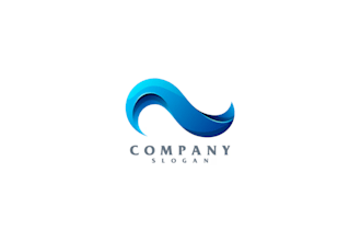 make a creative wave symbol logo for your coastal business