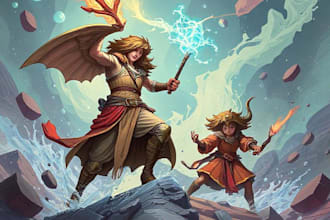 draw you splash art, cards, dnd, banners, visual novel art