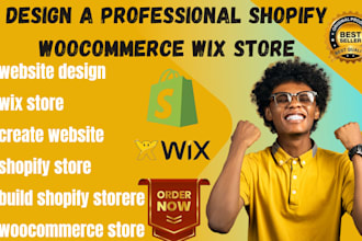 design a professional shopify woocommerce wix store SEO mobile