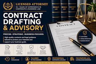 be your lawyer for  legal agreements, contract, terms and conditions, mous