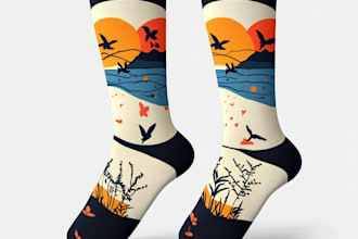 make a socks design in may style