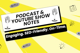 clear and SEO friendly podcast show notes