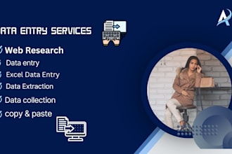 do data entry, data scraping, email leads, pdf to excel data entry