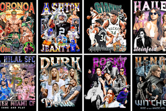 create 90s rap style bootleg tshirt design