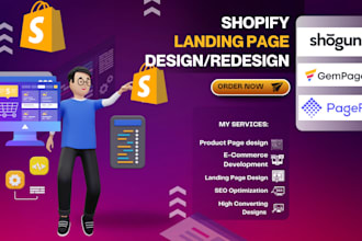 redesign your shopify store using gem pages, pagefly, shogun to boost sales