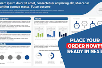 design scientific, medical, academic poster in powerpoint